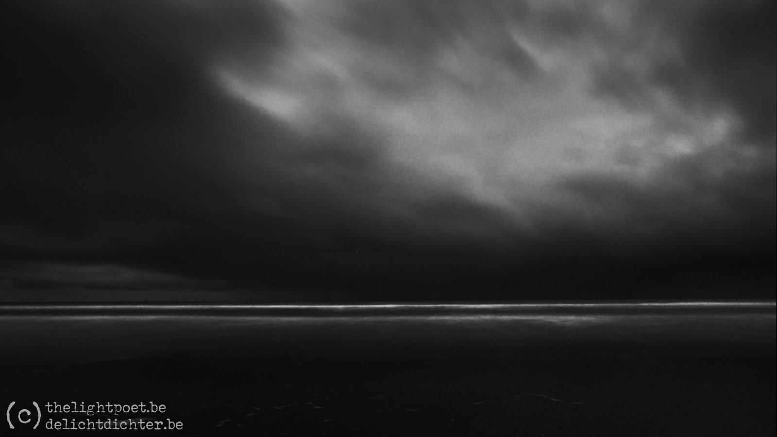The Sea, in black and white, January 2021