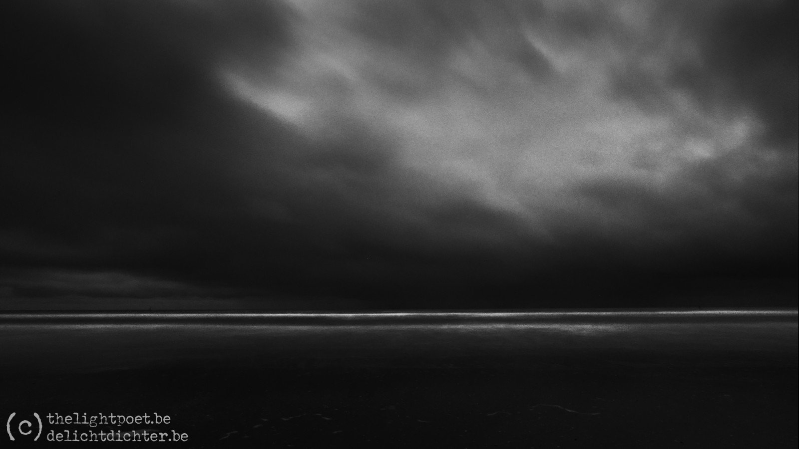 The Sea, in black and white, January 2021